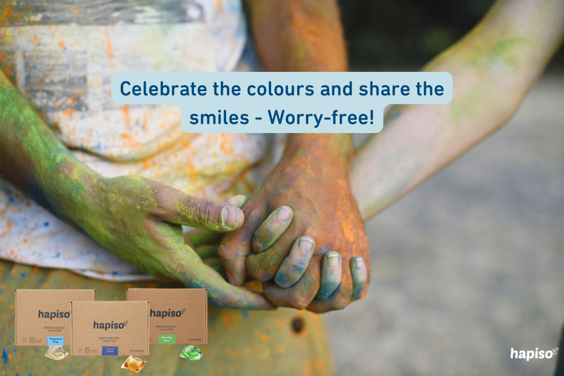 Bright Colors, No Stains: Holi Made Hassle-Free with Hapiso Laundry Pods!